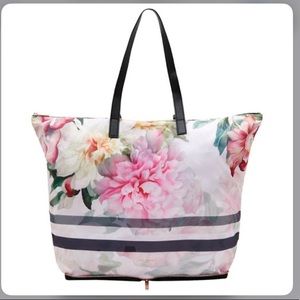 Ted Baker Foldaway Tote in Baby Pink
